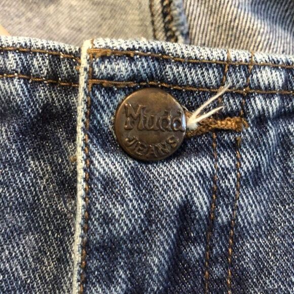 y2k mudd flare jeans low rise medium wash size 9 100% cotton 30.5 inseam - Picture 7 of 11